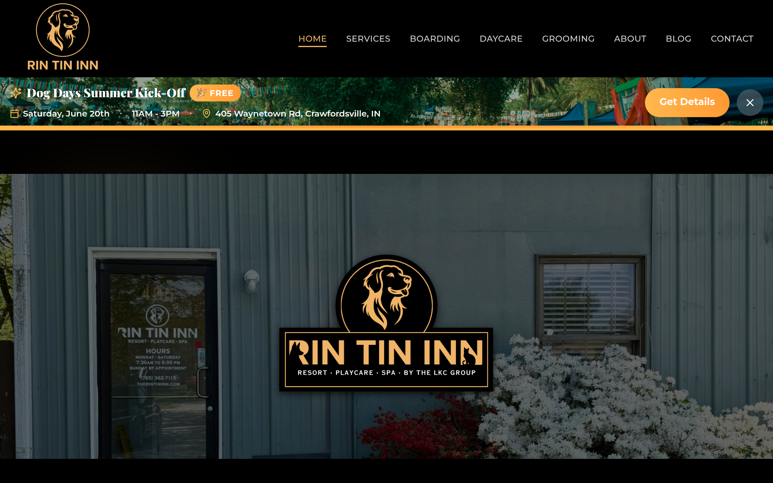 Rin Tin Inn pet resort website
