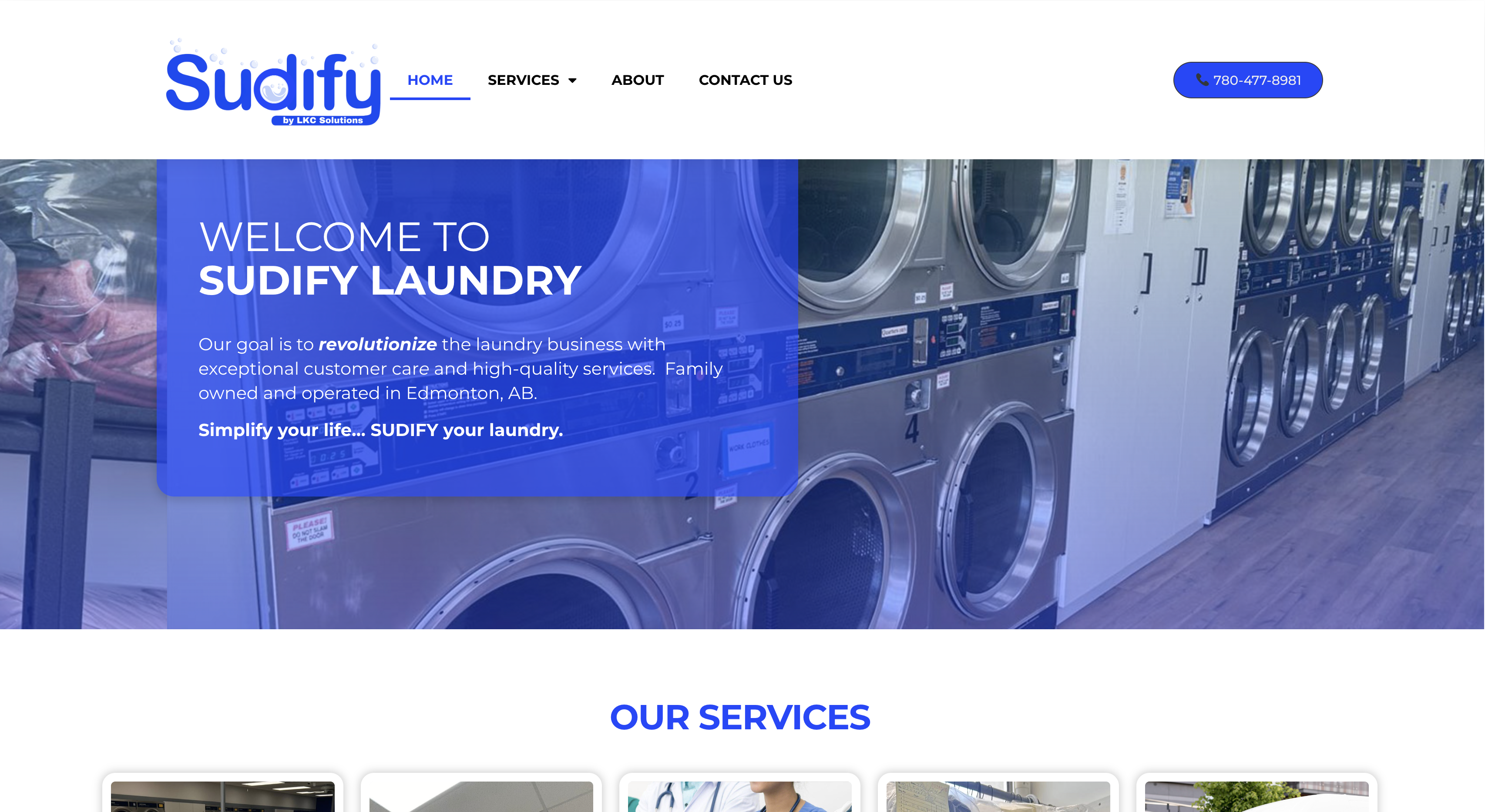 Sudify Laundry website